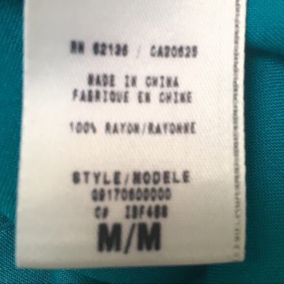 Guess turquoise blue sundress medium rayon smocked spaghetti strap babydoll mini - Picture 5 of 6